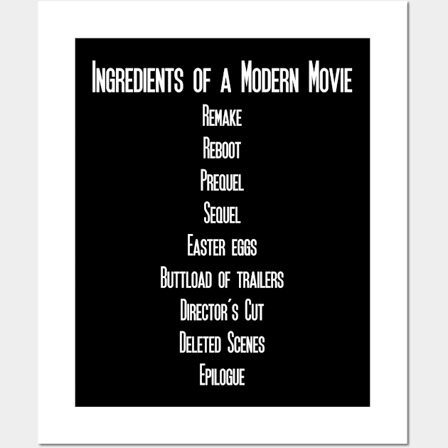 Ingredients Of A Modern Movie Wall Art by bluerockproducts